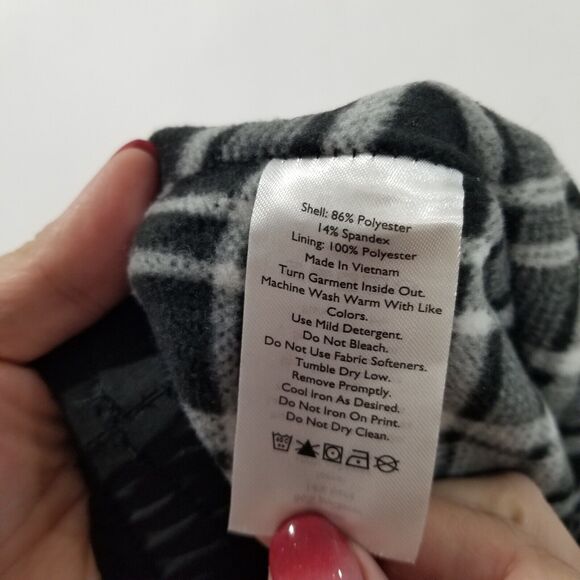 Eddie Bauer Polar Fleece Lined Pants Womens 14 XL Flexion Black Zippered Pockets - Picture 12 of 16